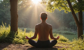 Persona che medita in un ambiente tranquillo